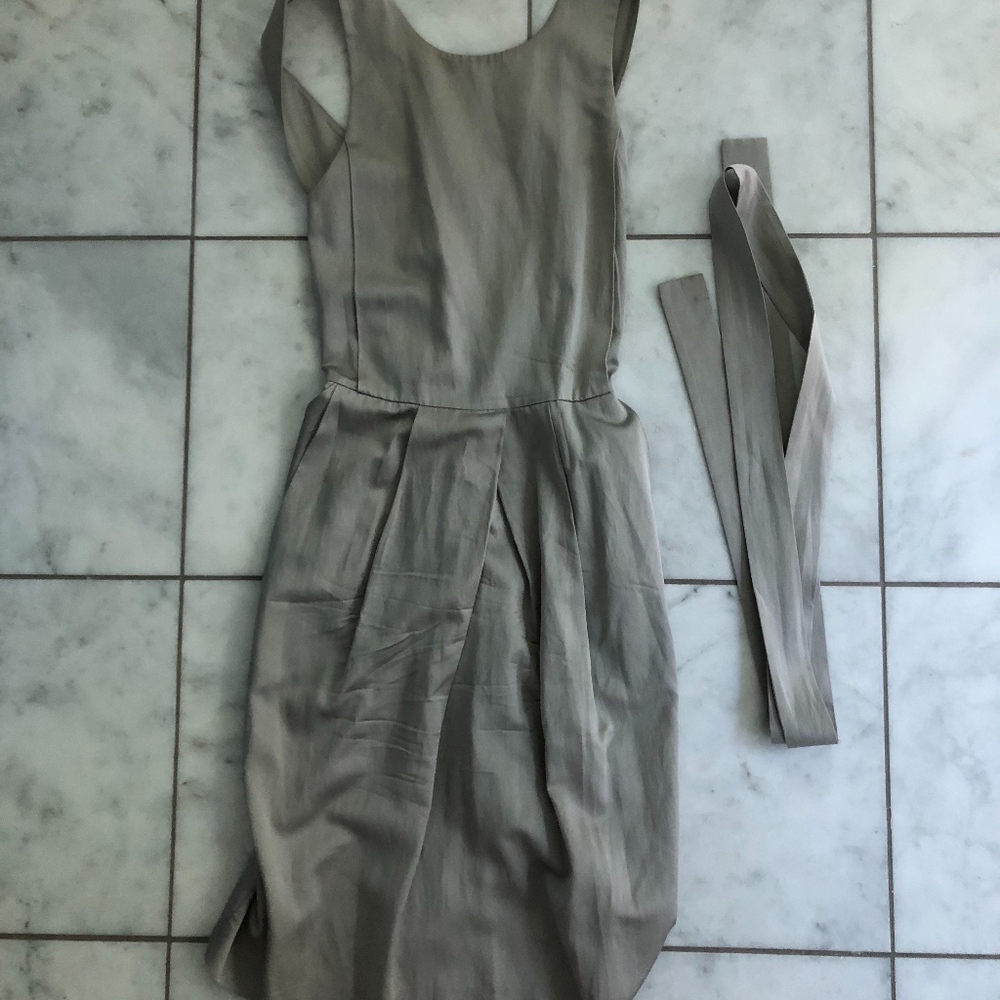 Grey Cross Back Dress